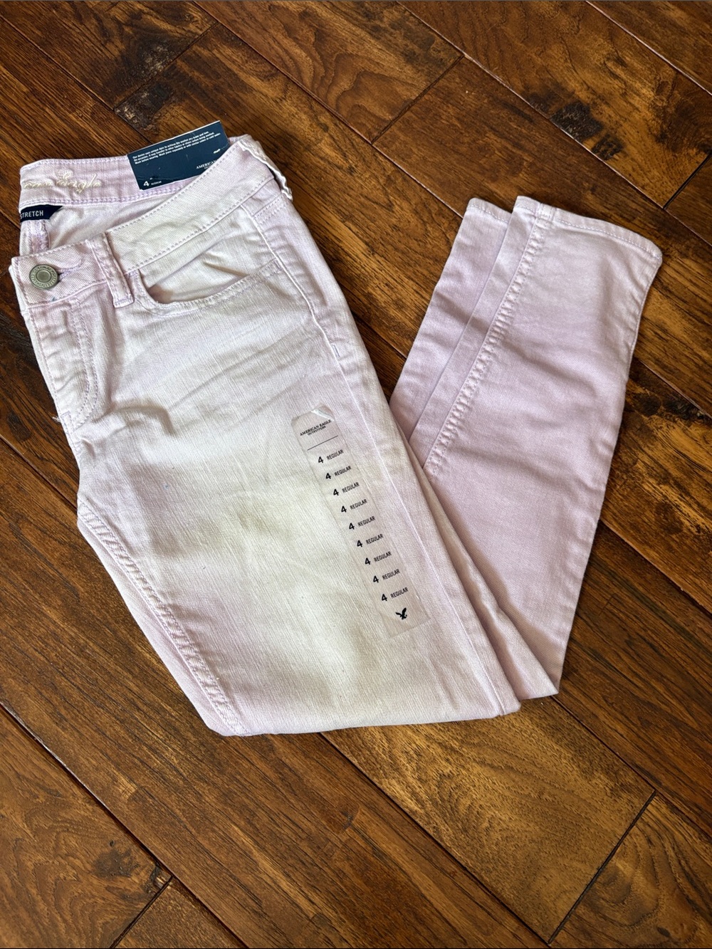 American Eagle Outfitters Light Lavender Skinny Jeans Size 4, NWT - Picture 2 of 9